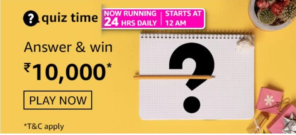 Amazon Daily Quiz Answers 12 August 2021