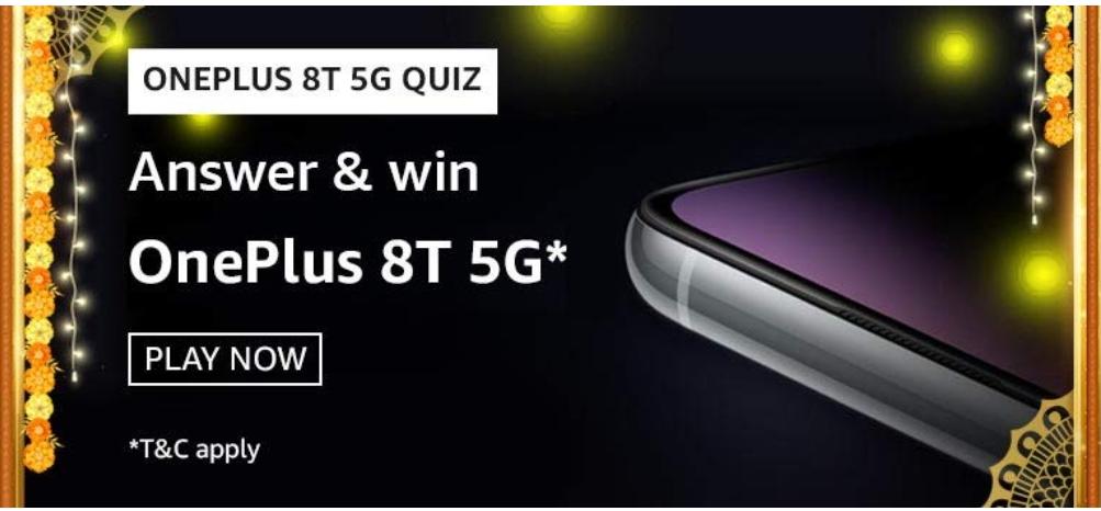 Amazon OnePlus 8T 5G Quiz