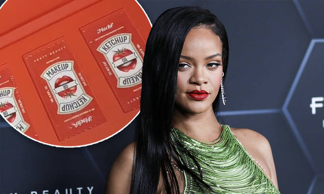 Rihanna with ketchup Makeup