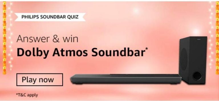 Amazon 3rd Oct Philips Soundbar Quiz Answers