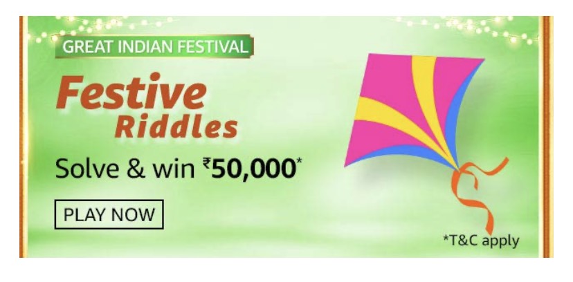 Amazon Great Indian Festival Festive Riddles Quiz Answers