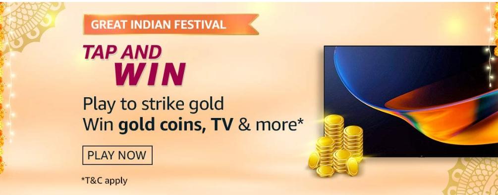 Amazon Great Indian Festival Tap And Win Quiz Ans