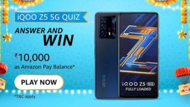 Amazon IQOO Z5 Quiz Answers Win 1000