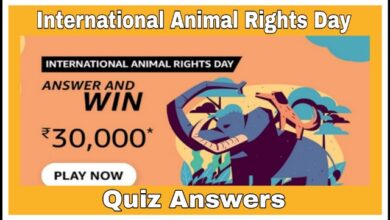 Amazon International Animal Rights Day Quiz Answers