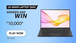 Amazon LG Gram Laptop Quiz Answers Win 10000