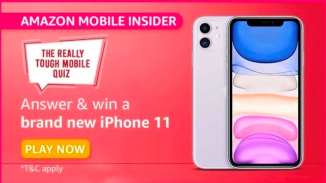 Amazon Mobile Insider Quiz Answers Win Brand New IPhone 11