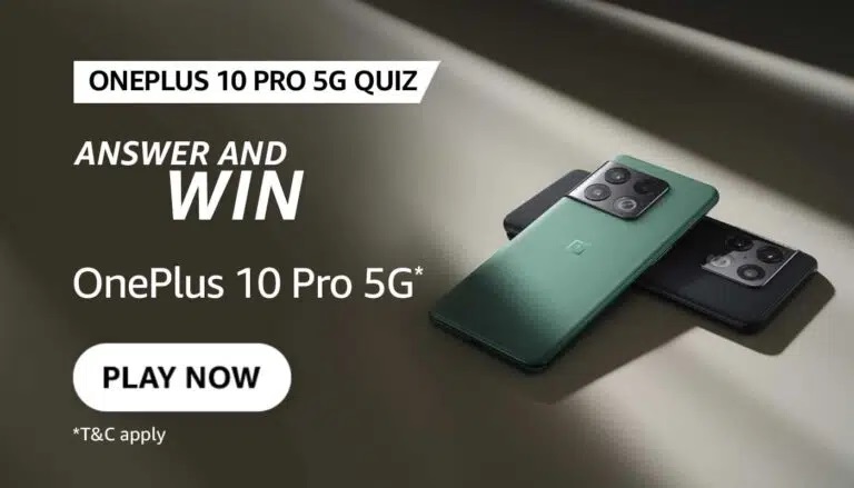 Amazon OnePlus 10 Pro 5G Quiz Answers Today