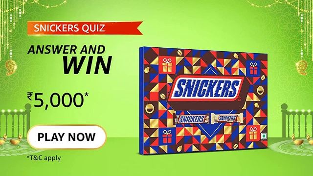 Amazon Snickers Quiz Answers