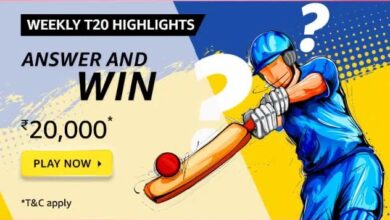 Amazon Weekly T-20 Highlights Quiz Answers Today Win 20,000