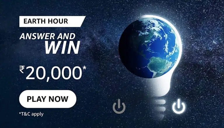 Amazon World Earth Hour Quiz Answers