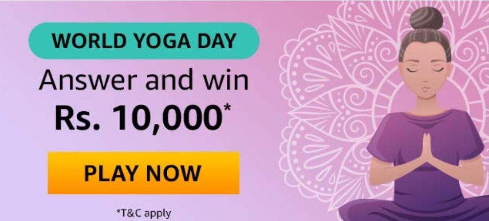 Amazon World Yoga Day Quiz Answers