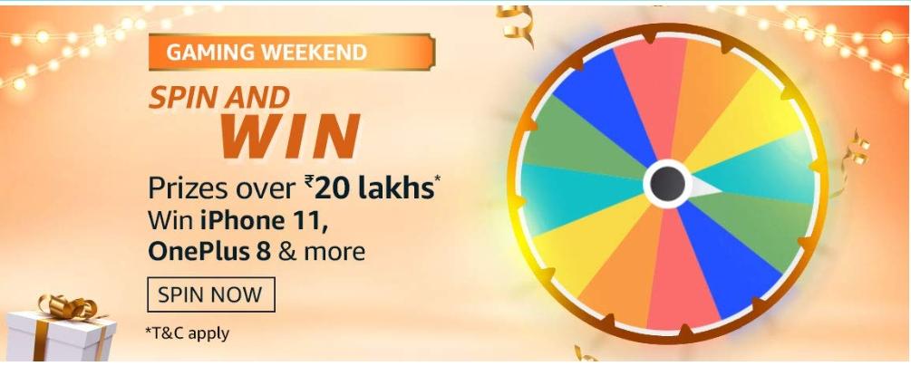 Amazon gaming weekend spin and win