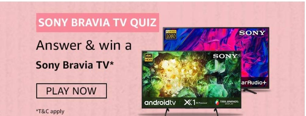 Amazon Sony Bravia TV Quiz Answers
