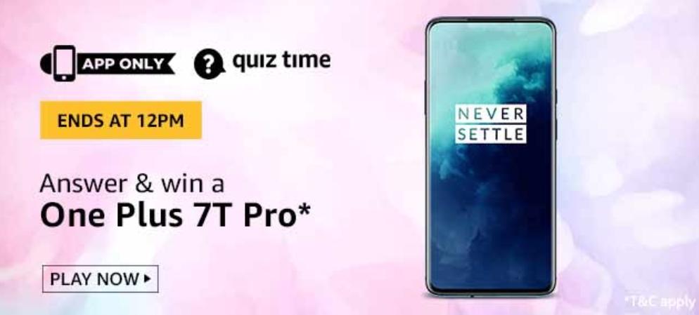 OnePlus 7T Pro Amazon Quiz