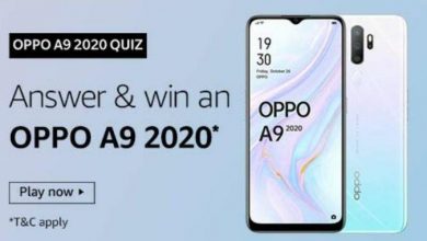 Oppo A9 2020 Amazon Quiz Answers