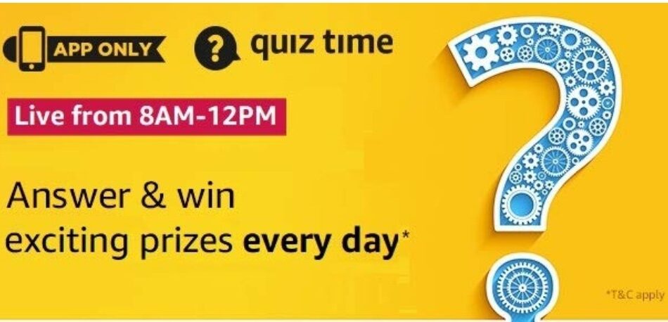 Amazon Daily Quiz Time Answers