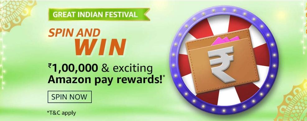 amazon great indian festival spin and win quiz